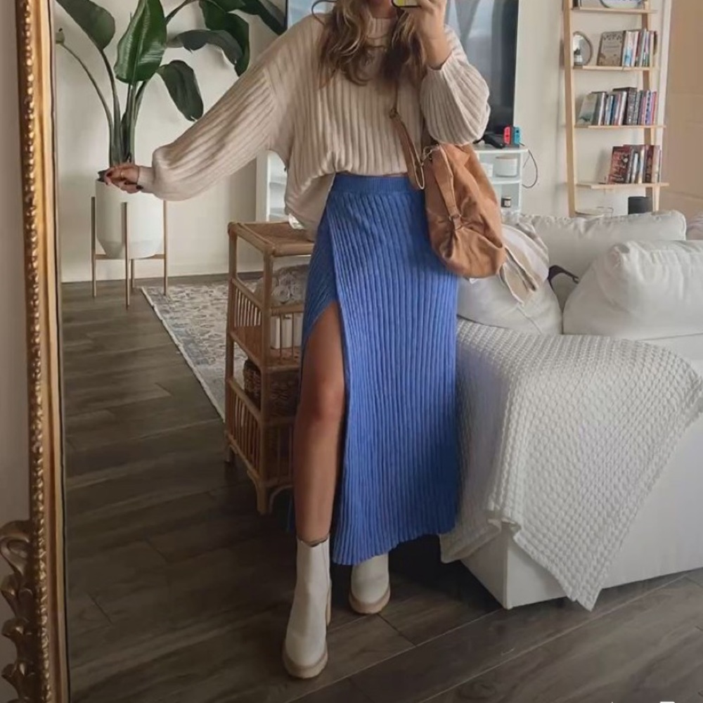 Free People Side Slit Wrap Maxi Skirt